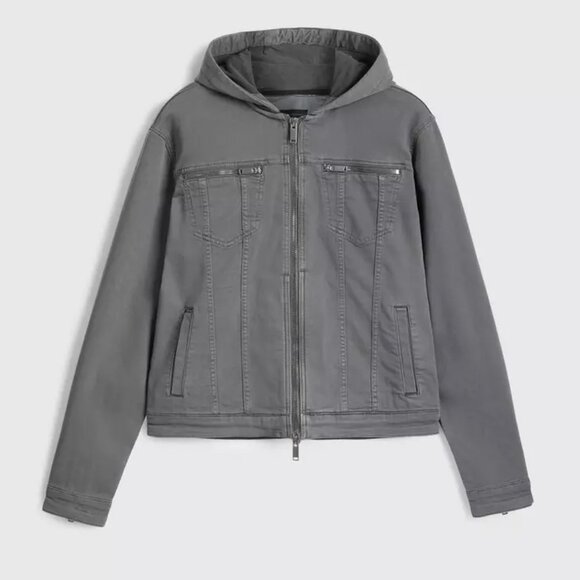 John Varvatos Other - 🔥 John Varvatos Mens Designer Scott Hooded 90s Vintage Urban Trucker Jacket